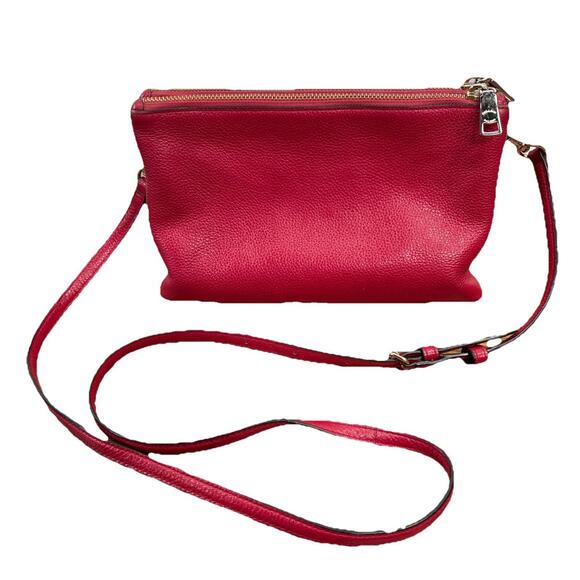 COACH Lyla Double Zip Pocket Crossbody, Strawberry Leather F38273 - Picture 4 of 16